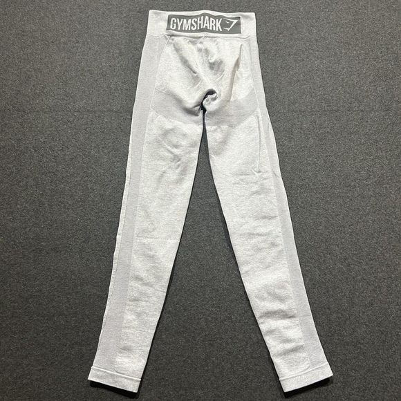 Gymshark  Flex High Waisted Leggings Womens‎ S Light Gray Active Stretch Gym - Picture 1 of 4